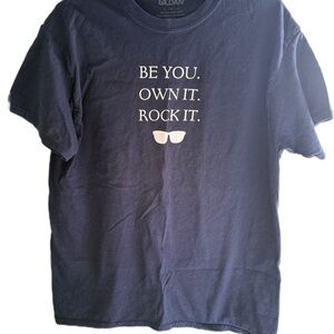 Gildan adult Tee in Dark Blue with Motivational Print